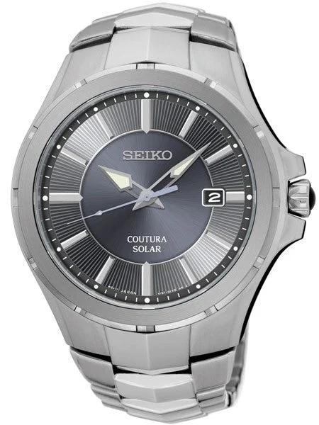 Seiko Coutura Solar Powered Watch with Sapphire Crystal #SNE411 kol saati