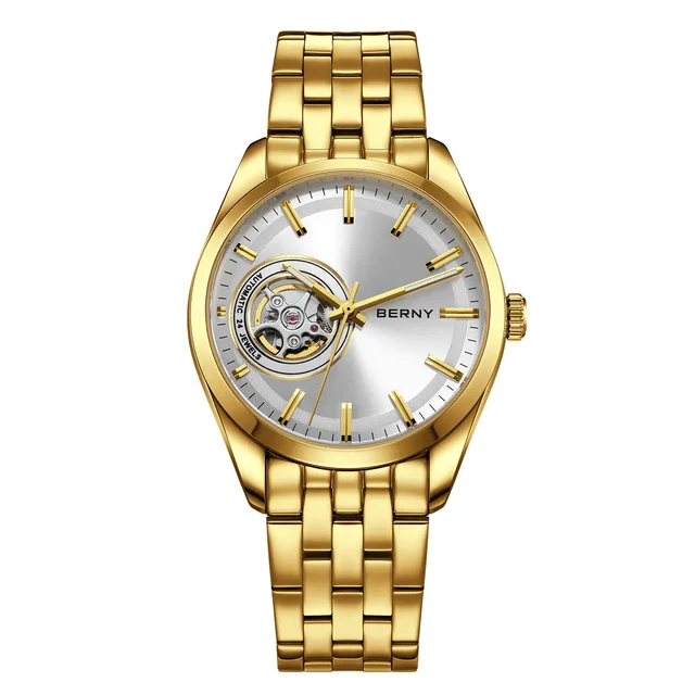 BERNY Men Automatic Gold Classic Watch-AM179M-Y AM179M-YB kol saati