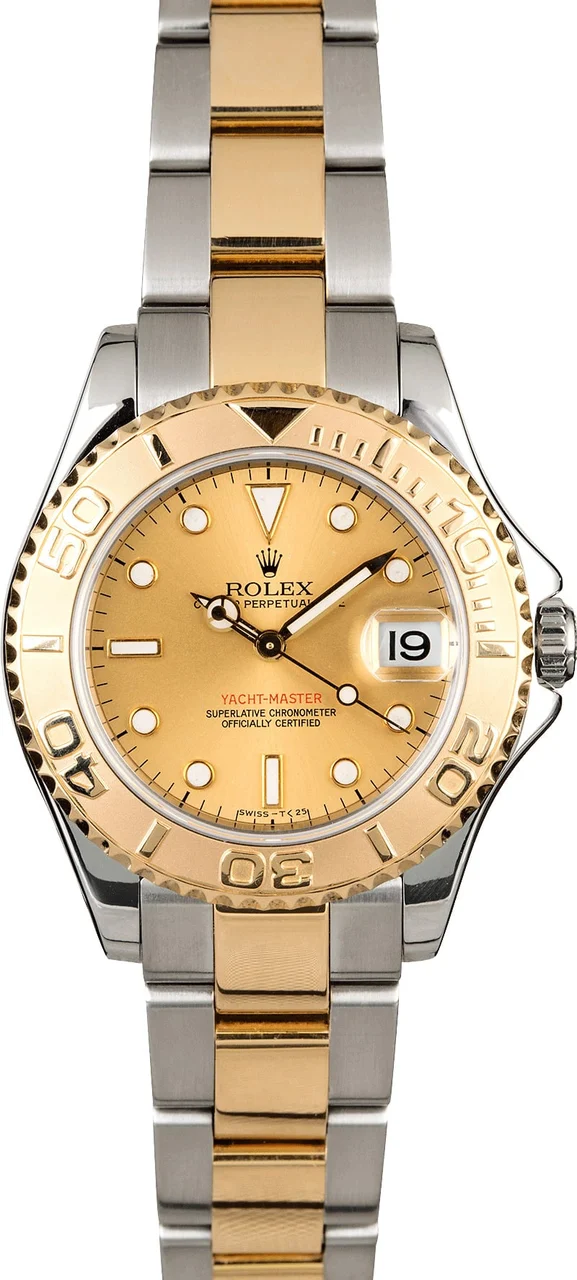 Rolex Mid-Size Yacht-Master 168623 Champagne Dial 168623CSO kol saati