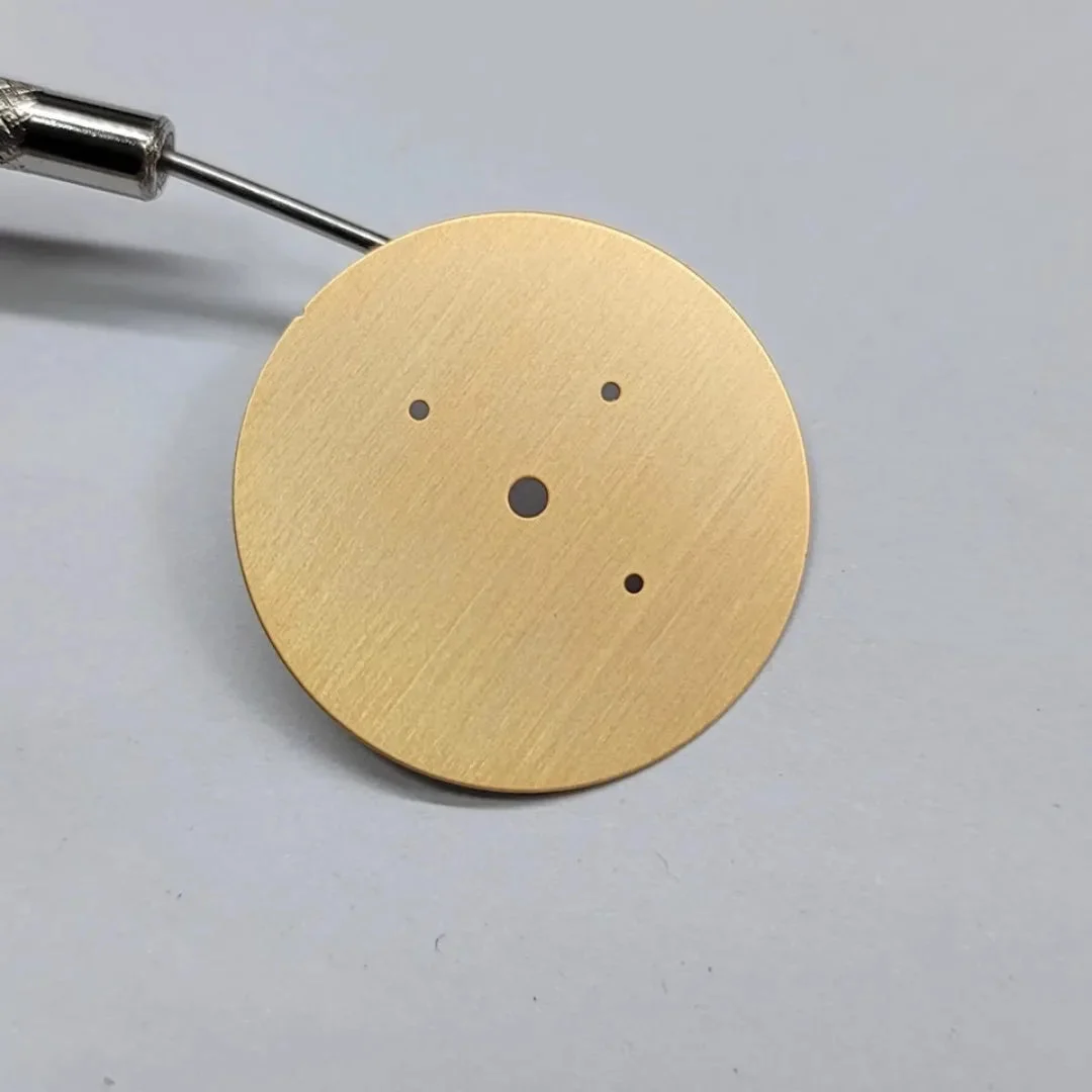 Tandorio Vertical Texture 31.8mm Blank Watch Dial Gold/ Silver/ Rose Watch Faces for VK63 Movement DIY Accessories Without Numbers Dial 14:201659817#Rose 31.8 mm kol saati