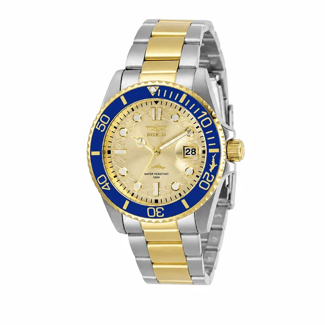 Invicta Open Box Pro Diver Currentvale Watch - 38mm, Steel, Gold (AIC-30482) kol saati