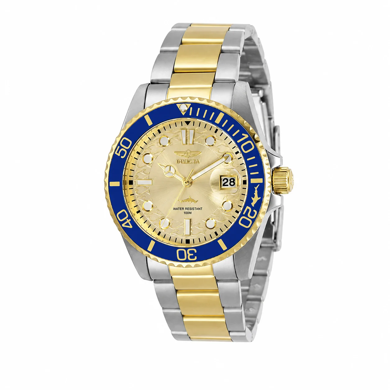 Invicta Open Box Pro Diver Currentvale Watch - 38mm, Steel, Gold (AIC-30482) 38 mm kol saati