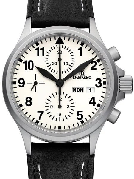 Damasko Swiss Valjoux 7750 Chronograph with a 60-Minute Stopwatch and 12-Hour Totalizer #DC57 40 mm kol saati