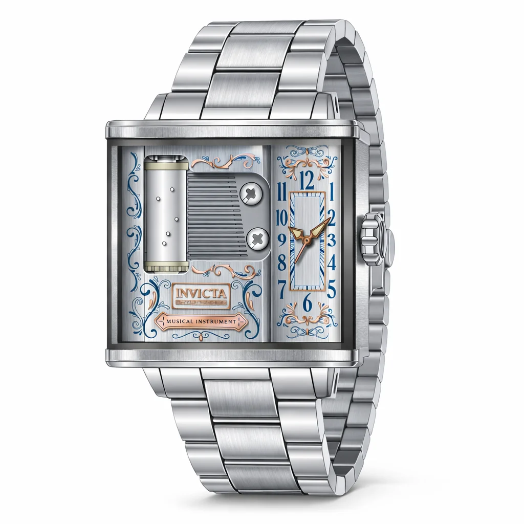 Invicta Artist Musical Instrument Swiss Ronda 763 Caliber Watch - 52mm. Steel (49474) 52 mm kol saati