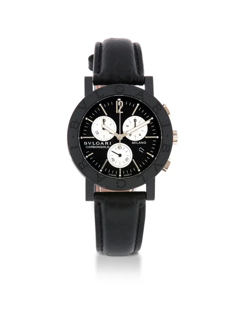 Bulgari Chronograph "Milano" Carbon BB 38 kol saati