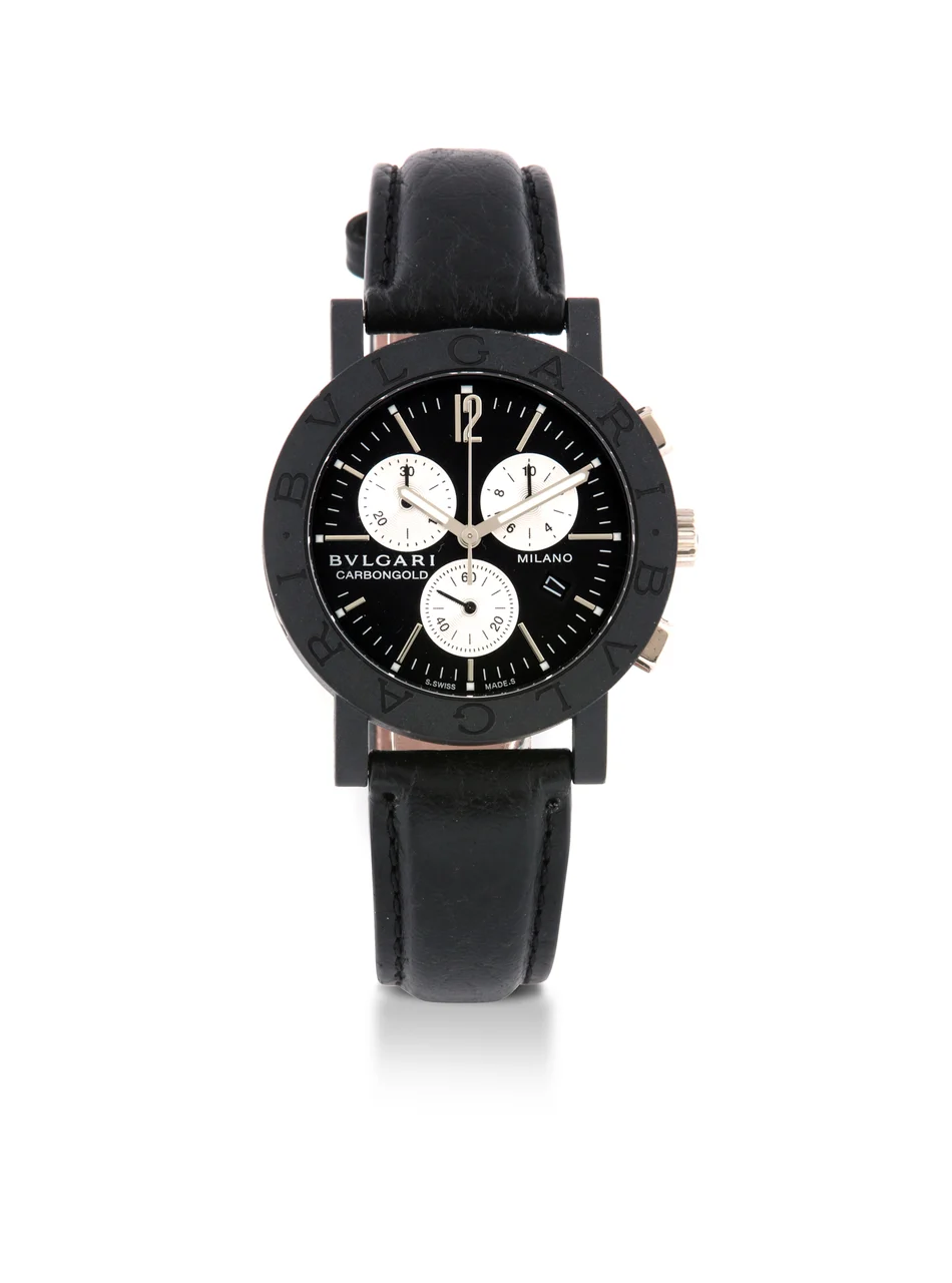 Bulgari Chronograph "Milano" Carbon Bulgari Chronograph Milano Carbon BB 38 kol saati