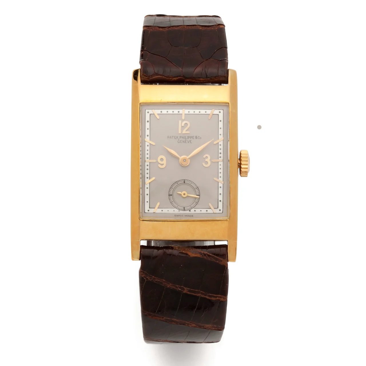 Patek Philippe Ref. 467, Rectangular; 18K yellow gold kol saati