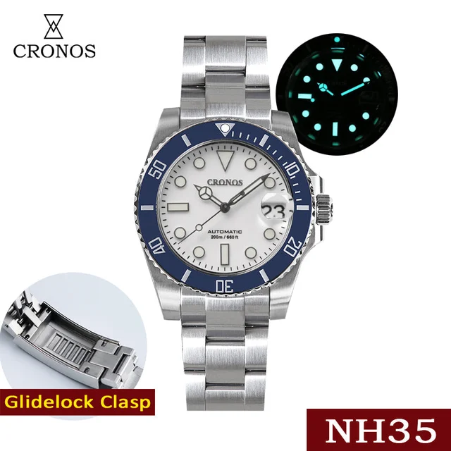 Cronos Watch Store Cronos 2.5x Sub Diver NH35 Dive Watch L6015M cronos-2-5x-water-ghost-nh