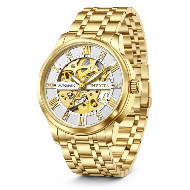 Invicta Objet D Art Automatic Watch w/ Skeleton Dial - 40mm, Gold (69116) kol saati