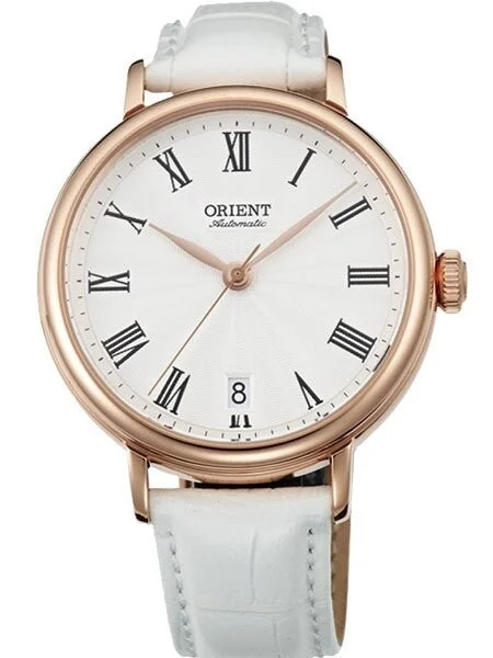 Orient Soma Automatic Dress Watch with White Dial and Rose Goldtone Case #ER2K002W kol saa