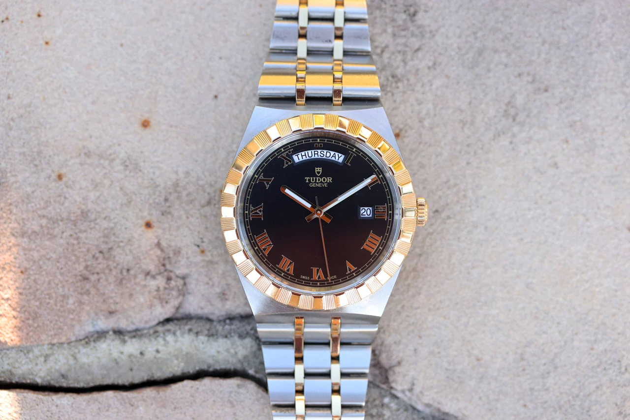 Tudor Day Date Royal ref. 28603 Black Dial, 41mm 41 mm kol saati