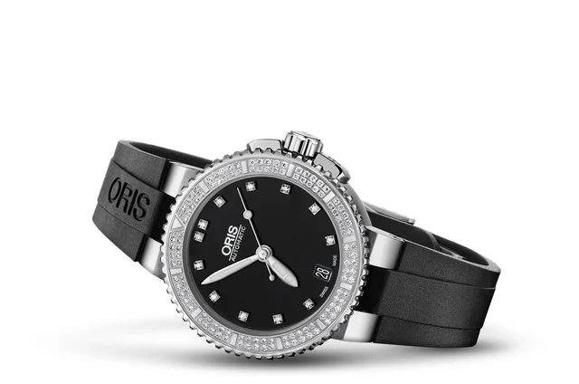 Oris Aquis Date Diamonds 01 733 7652 4994-07 4 18 34 kol saati