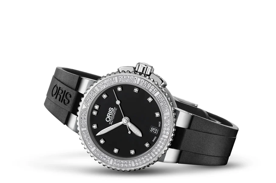 Oris Aquis Date Diamonds 01 733 7652 4994-07 4 18 34 36 mm kol saati