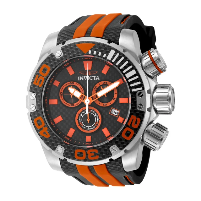 Invicta Sea Hunter Harpoon Strike Watch - 52mm, Orange, Black (48993) kol saati