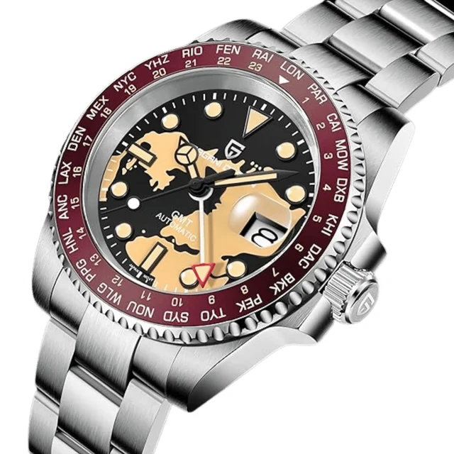 Pagani Design Gmt Map PD1758#NH34 Movement1 kol saati