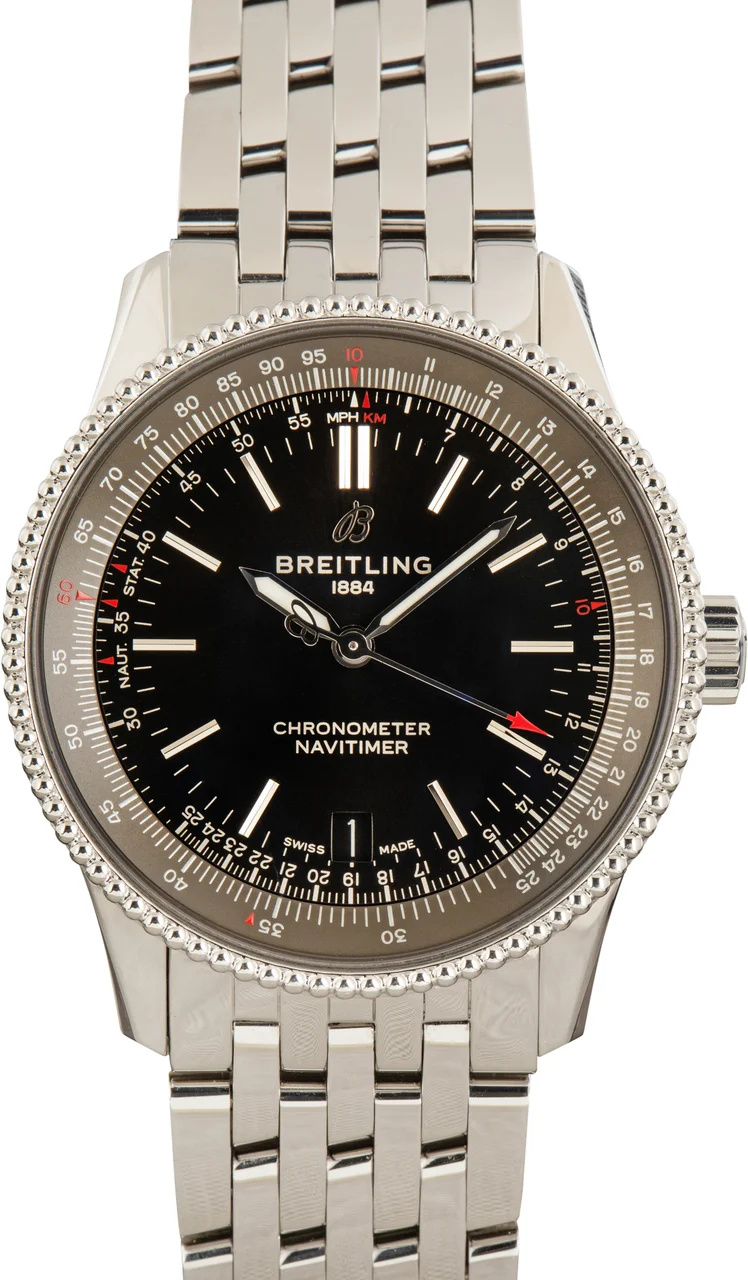 Breitling Navitimer Automatic 38 Black Dial A17325241B1A1 43.99 mm kol saati