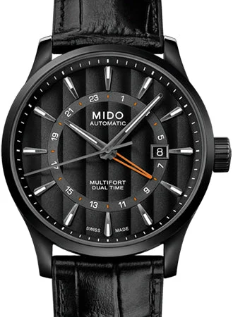 Mido Multifort Dual Time Black Ref. M038.429.36.051.00 M038.429.36.051.00/MI kol saati