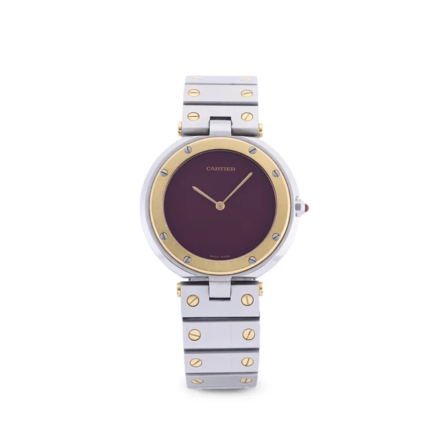 Cartier CARTIER, REF. 81912, SANTOS VENDÔME, STAINLESS STEEL AND 18K YELLOW GOLD kol saati