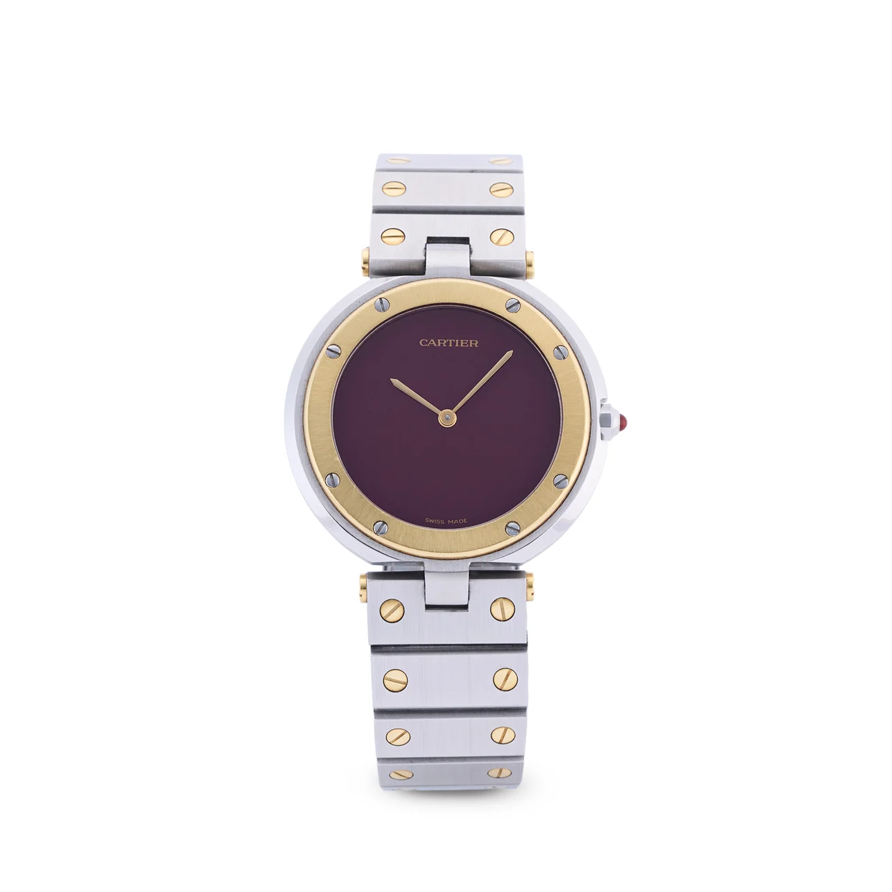 Cartier CARTIER, REF. 81912, SANTOS VENDÔME, STAINLESS STEEL AND 18K YELLOW GOLD kol saati