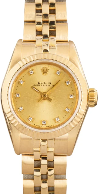 Rolex Oyster Perpetual 67198 Yellow Gold kol saati