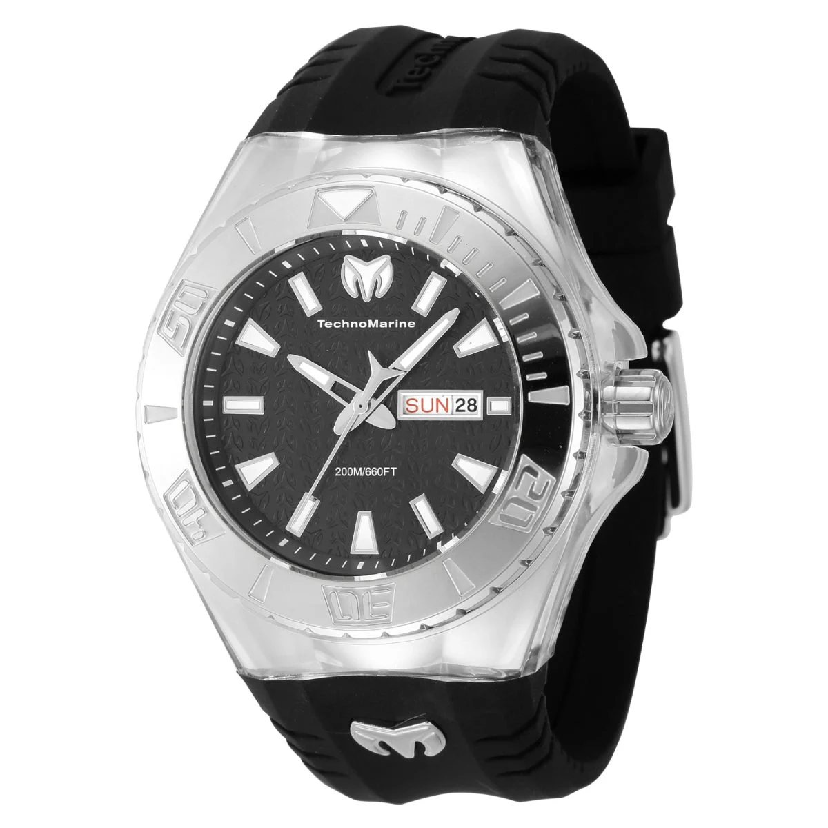 Technomarine Cruise Monogram Watch - 47.8mm, Black (TM-122006) 47.8 mm kol saati