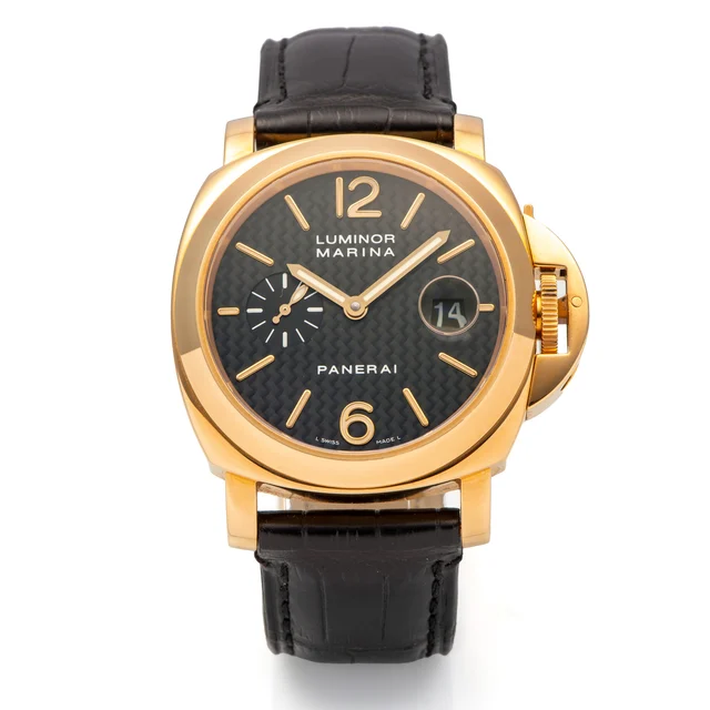 Panerai PANERAI, REF. PAM 140, LUMINOR MARINA, YELLOW GOLD kol saati