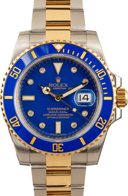 Rolex Submariner 116613LB Sunburst Blue Dial kol saati