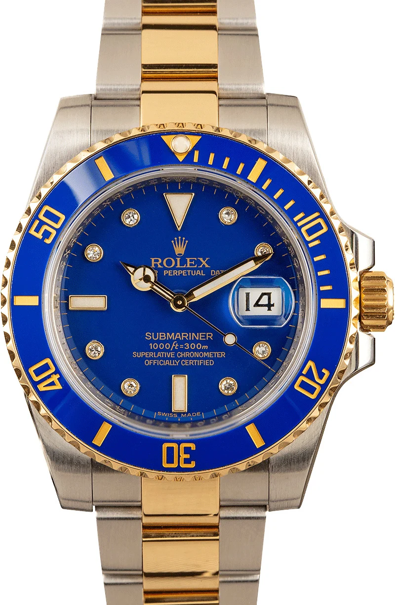 Rolex Submariner 116613LB Sunburst Blue Dial 40 mm kol saati