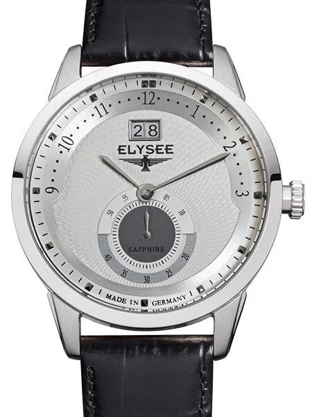 Elysee Mestor Swiss Quartz Dress Watch with Big Date and Sapphire Crystal #17002 kol saati