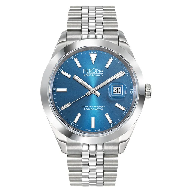 Herodia Monte Carlo Swiss Watch with Radiant Blue Dial #HMONSDEBL.AC kol saati