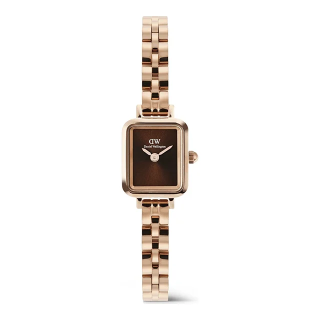 DANIEL WELLINGTON Quadro Mini 15.4x18.2 Arch 3-Link Amber Sunray RG DW00600849 kol saati