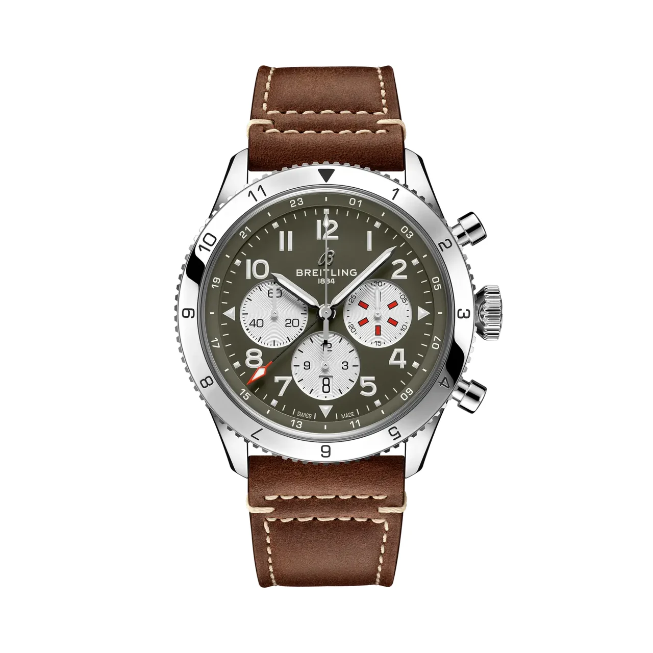 Breitling Super AVI B04 Chronograph GMT 46 Curtiss Warhawk AB04452A1L1X1 46 mm kol saati