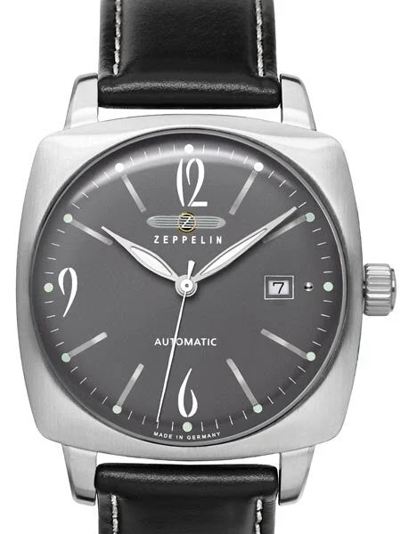 Graf Zeppelin Mediterranee Automatic Watch with Anthracite Dial #7750-2 kol saati