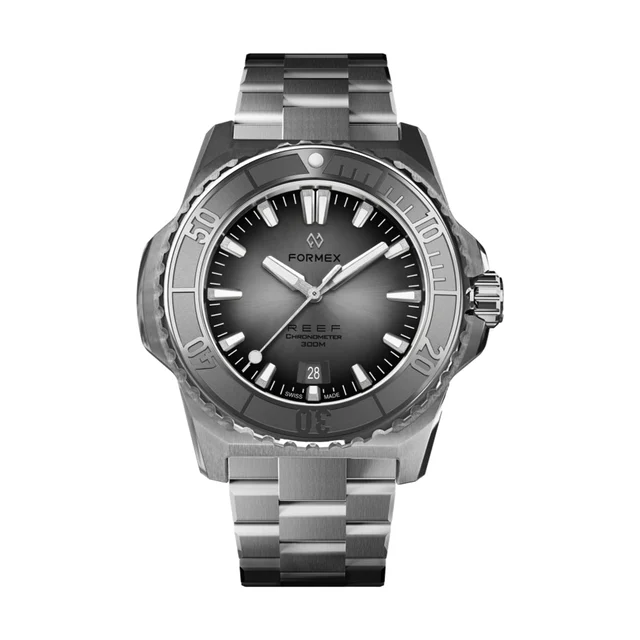 Formex REEF Automatic Chronometer COSC 300M Steel Bezel 42mm - Silver on Bracelet 2200.1.6