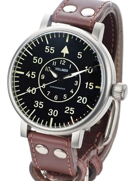 Vollmer Kampfgruppen WWII-Style 55mm Limited Edition COSC Chronometer W584B kol saati