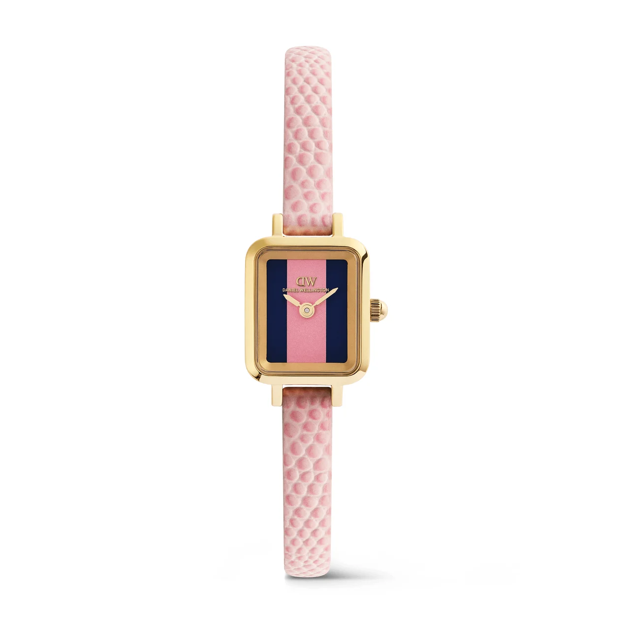 DANIEL WELLINGTON Quadro Mini Pink Lizard Winchester Gold DW00100956 kol saati