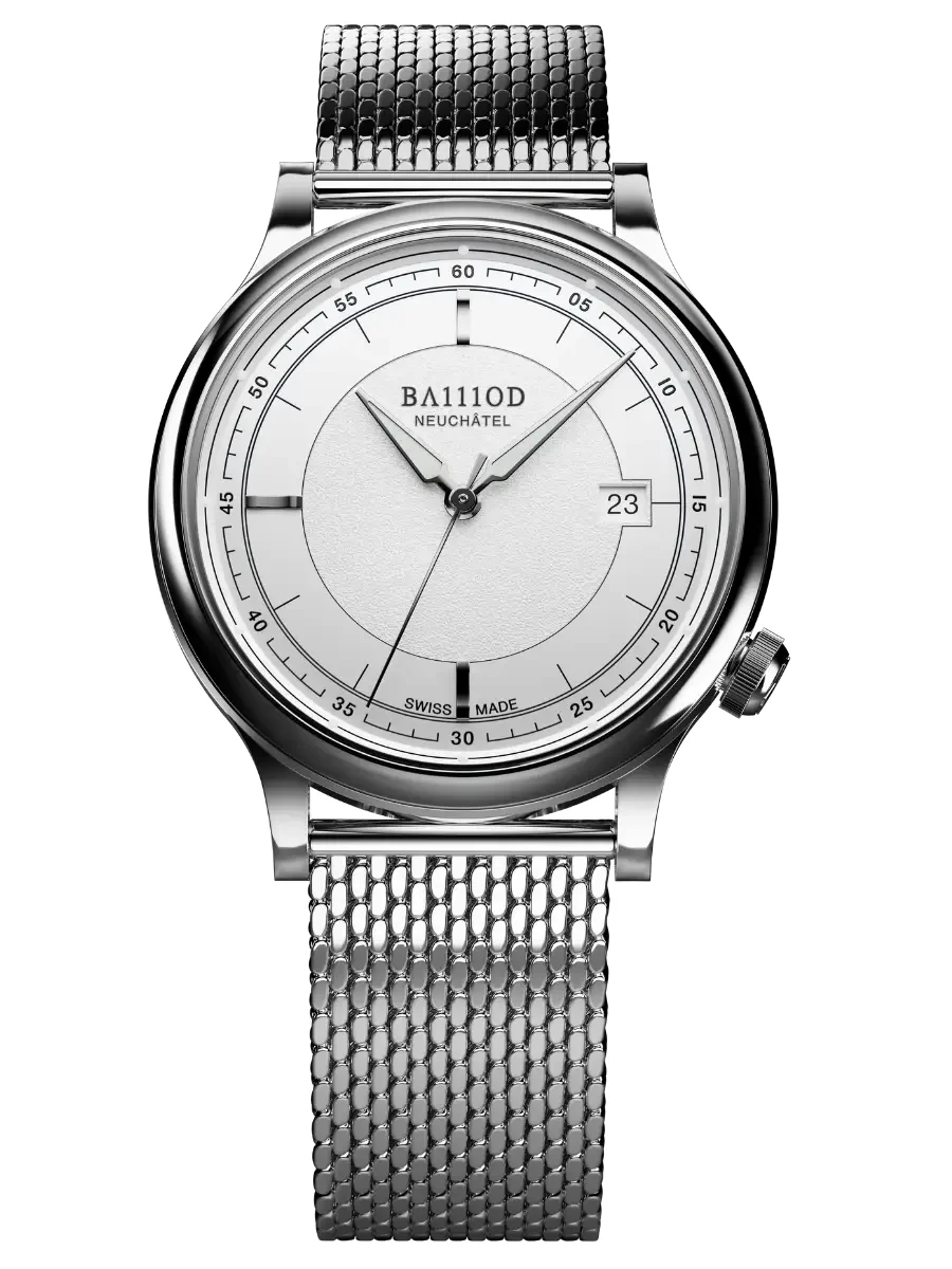 Ba111od Chapter 8 Chapter 8.2 - White - Milanese Mesh Bracelet 41 mm kol saati