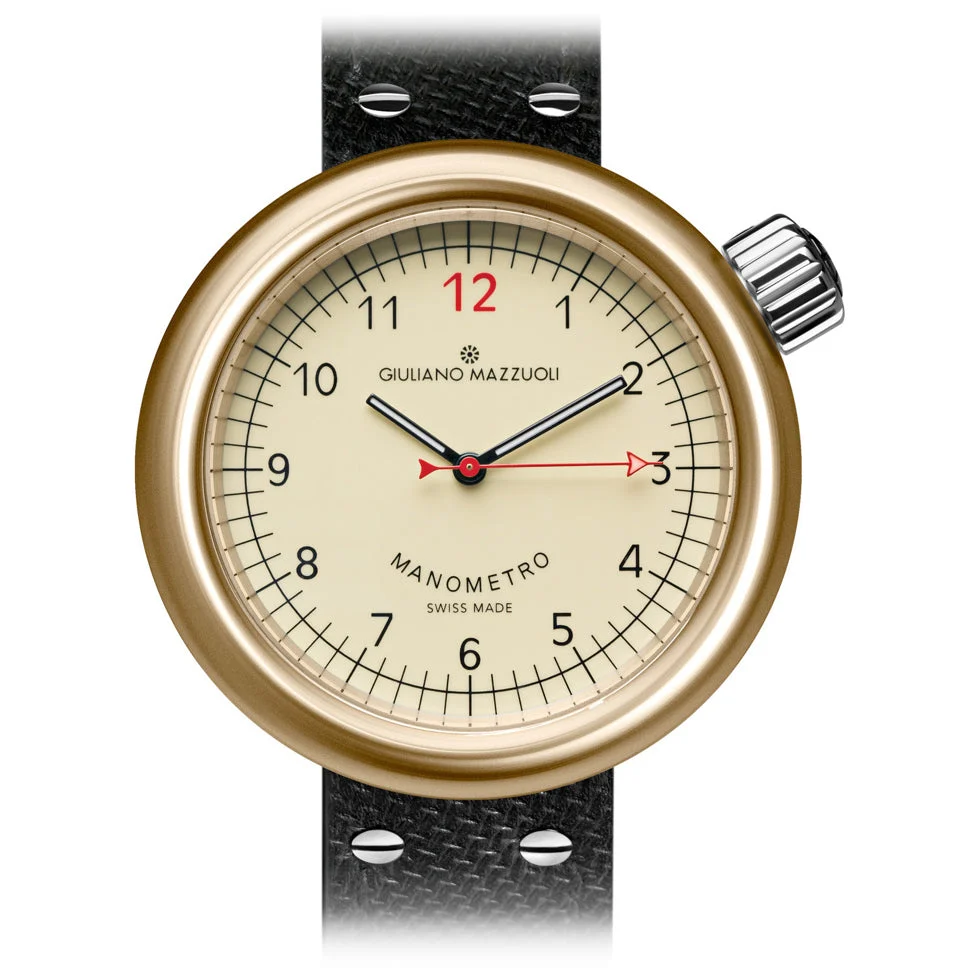 Giuliano Mazzuoli Manometro Ivory Bronze MNBZ01 kol saati