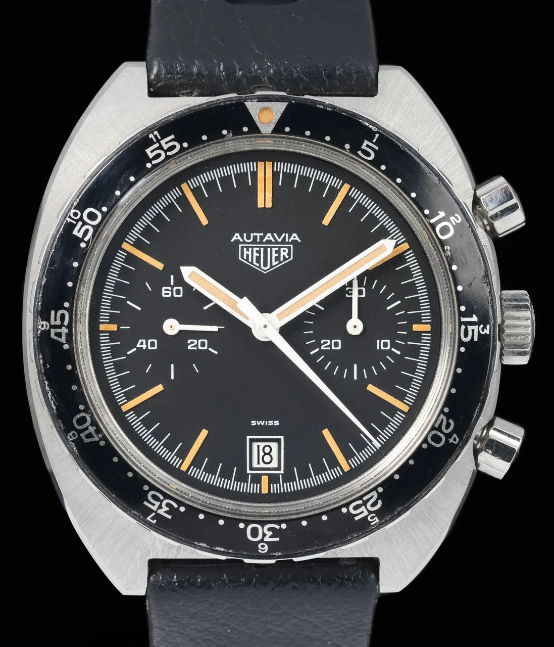 Tag Heuer Autavia HEU-AUT-IDF-73463-UNPOLISHED-42MM-1970s 42 mm kol saati