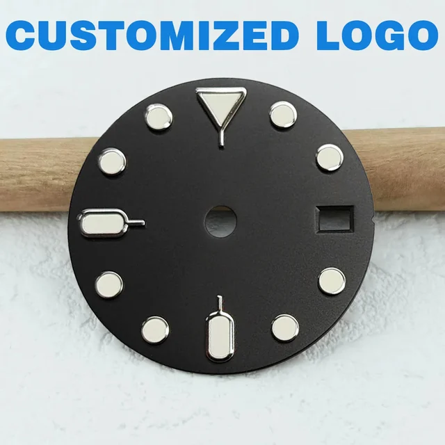 Tandorio Dial 28.5mm Green Luminous Dial GMT Dial Support Customized Logo Suitable for TMI