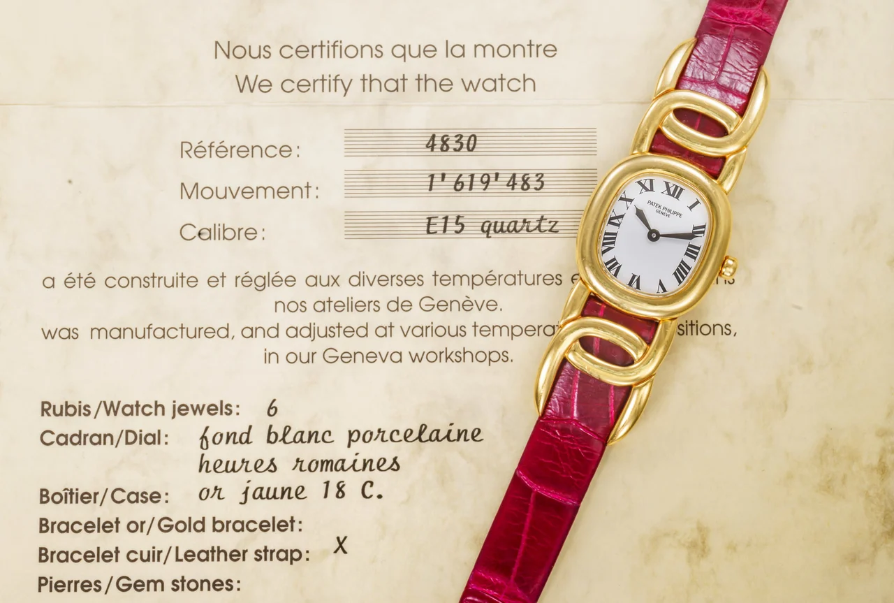 Patek Philippe PATEK PHILIPPE REF. 4830, ELLIPSE, 18K YELLOW GOLD kol saati