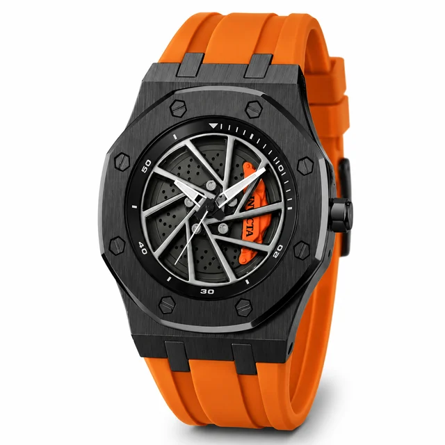 Invicta Speedway Rim Watch - 42mm, Orange (69490) kol saati