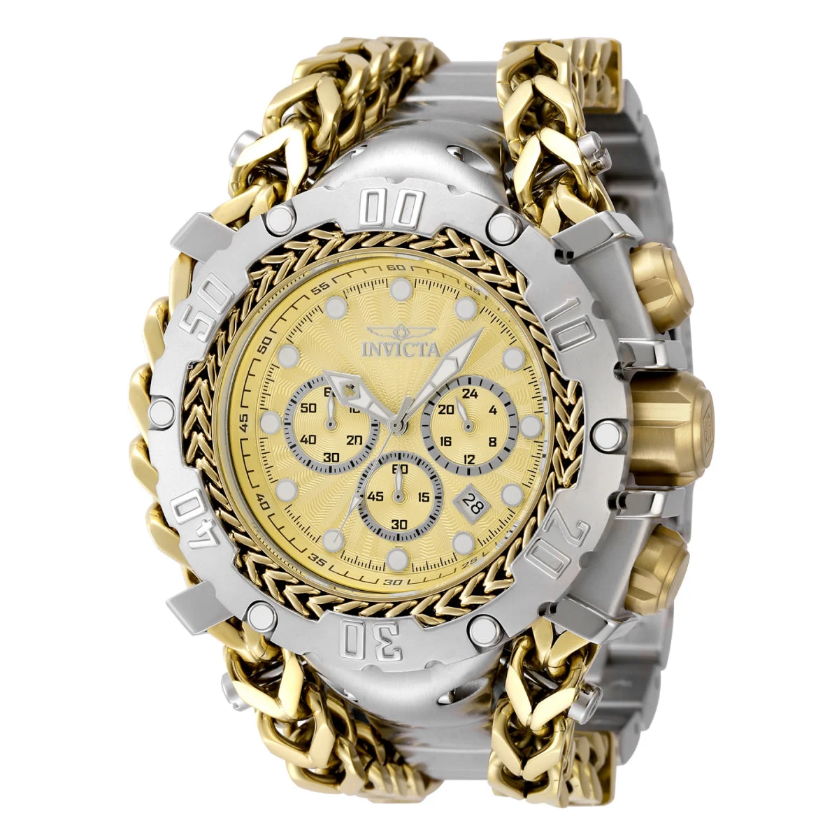 Invicta Gladiator Watch - 58.3mm. Gold. Steel (48190) kol saati