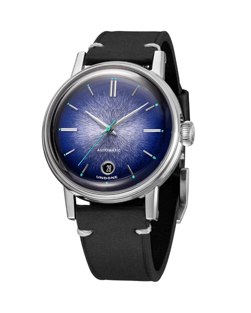 UNDONE Enamel Indaco Automatic URB-RTO-VLT 40 mm kol saati
