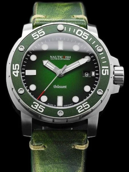 Nauticfish German Made 1000 Meter Automatic Pro Divers Watch with AR Sapphire Crystal #Thusunt-gruoni 43 mm kol saati