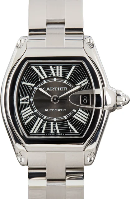 Cartier Roadster W62041V3 Black Roman Dial kol saati