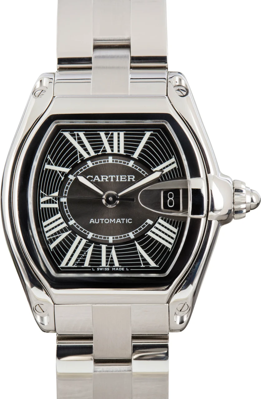 Cartier Roadster W62041V3 Black Roman Dial 44 mm kol saati