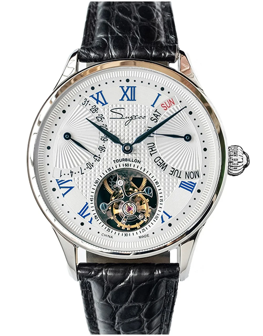 Sugess Tourbillon Master SU8004SK-B 41 mm kol saati