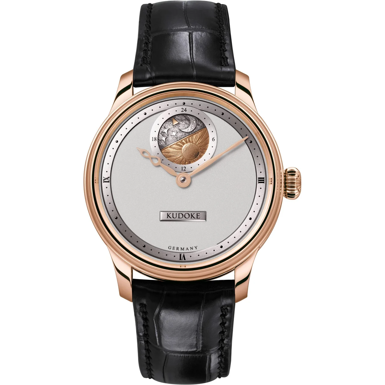 Kudoke Silver Dial Rose Gold kudoke-2-silver-rg-1 kol saati