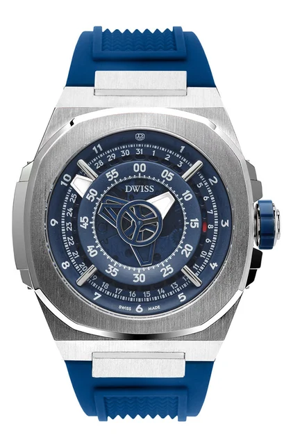 DWISS DWISS M3 M3-blue-rubber kol saati